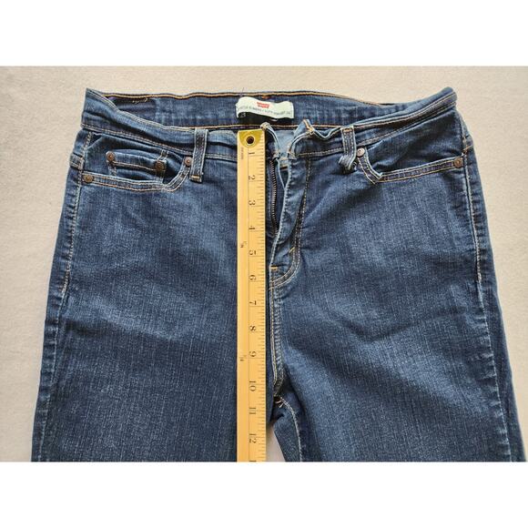 Levi's 512 •Perfectly Slimming Women's Stretch Denim Blue Jeans Bootcut Size 12M - Picture 4 of 9